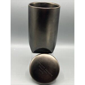 Starbucks Reserve Roastery Bevel Base 2017 Coffee Bean Holder & Lid Bronze Tone